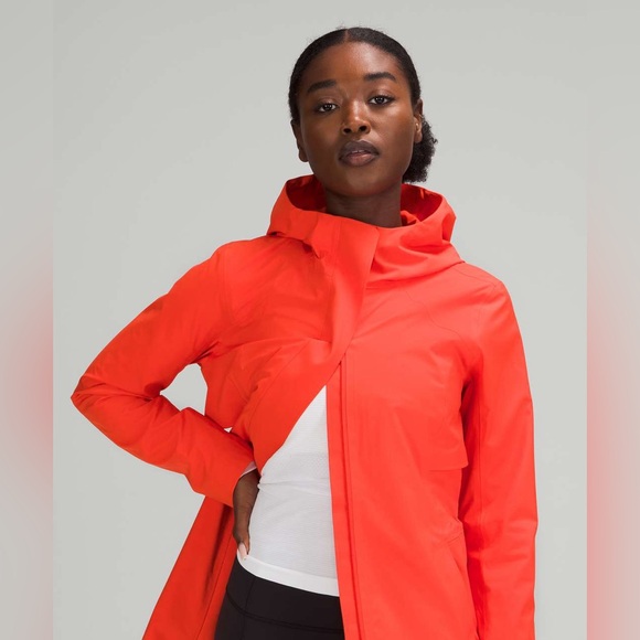 Like New Lululemon athletica Vibrant Autumn Red/Orange Hooded Utility Jacket - Picture 3 of 16
